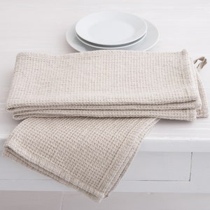 Linen Waffle Towels,  Linen Kitchen Towels, Linen Waffle Tea Towels