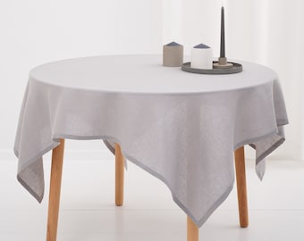 LINEN TABLE CLOTH-Linen Table Skirt-Square Table Cloth-Softened Table Cloth-Cloth For Dinning-Linen Table Textile