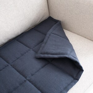 Quilted Sofa Seat Protector, Linen Couch Slipcover for Pets, Minimal Style Sofa Topper, Reversible Sectional Mat 50XCP image 7