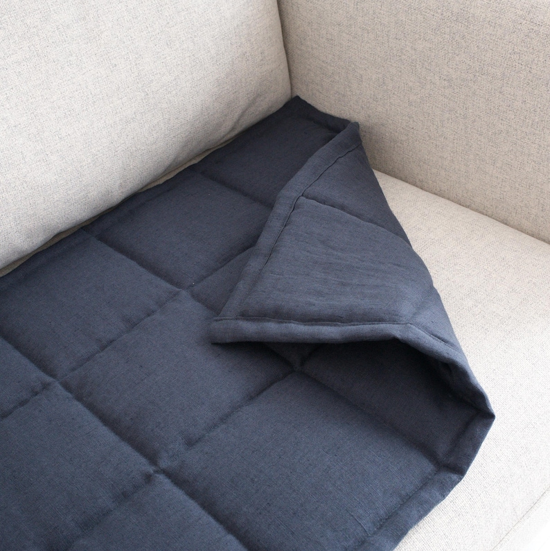 Quilted Sofa Seat Protector, Linen Couch Slipcover for Pets, Minimal Style Sofa Topper, Reversible Sectional Mat 50XCP image 7