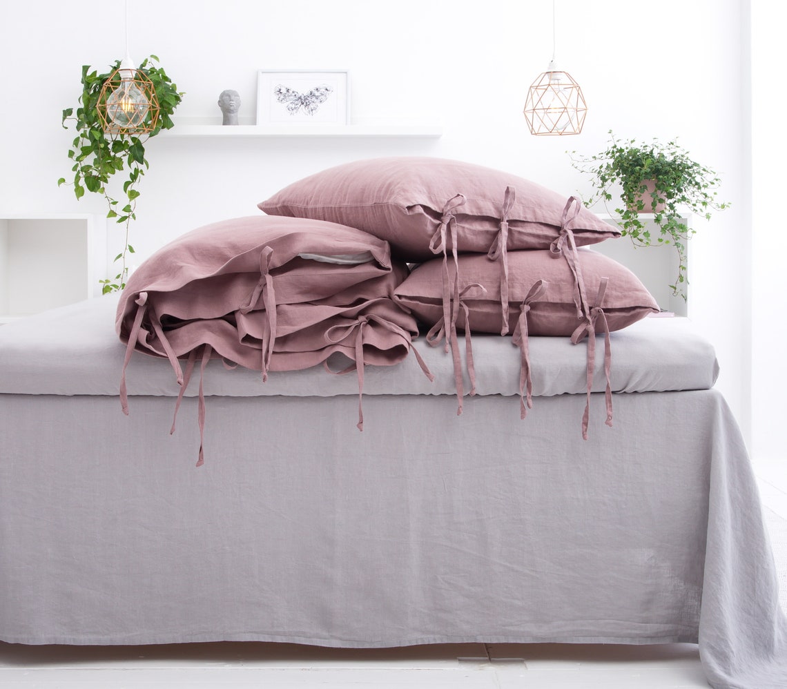 Linen Bedding Set 3 Pieces Linen Set With Ties Duvet Covers Etsy