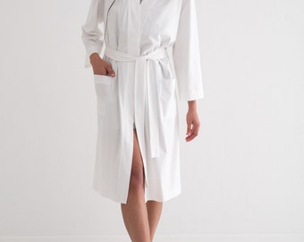 Womens robe, Cotton Jersey Bath Robe,