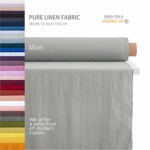 Discover the luxury of Premium European Linen, certified by OEKO-TEX for purity. Our best flax linen fabric by the yard, in natural green colors, is perfect for timeless and eco-friendly creations. Shop now our top-quality linen.