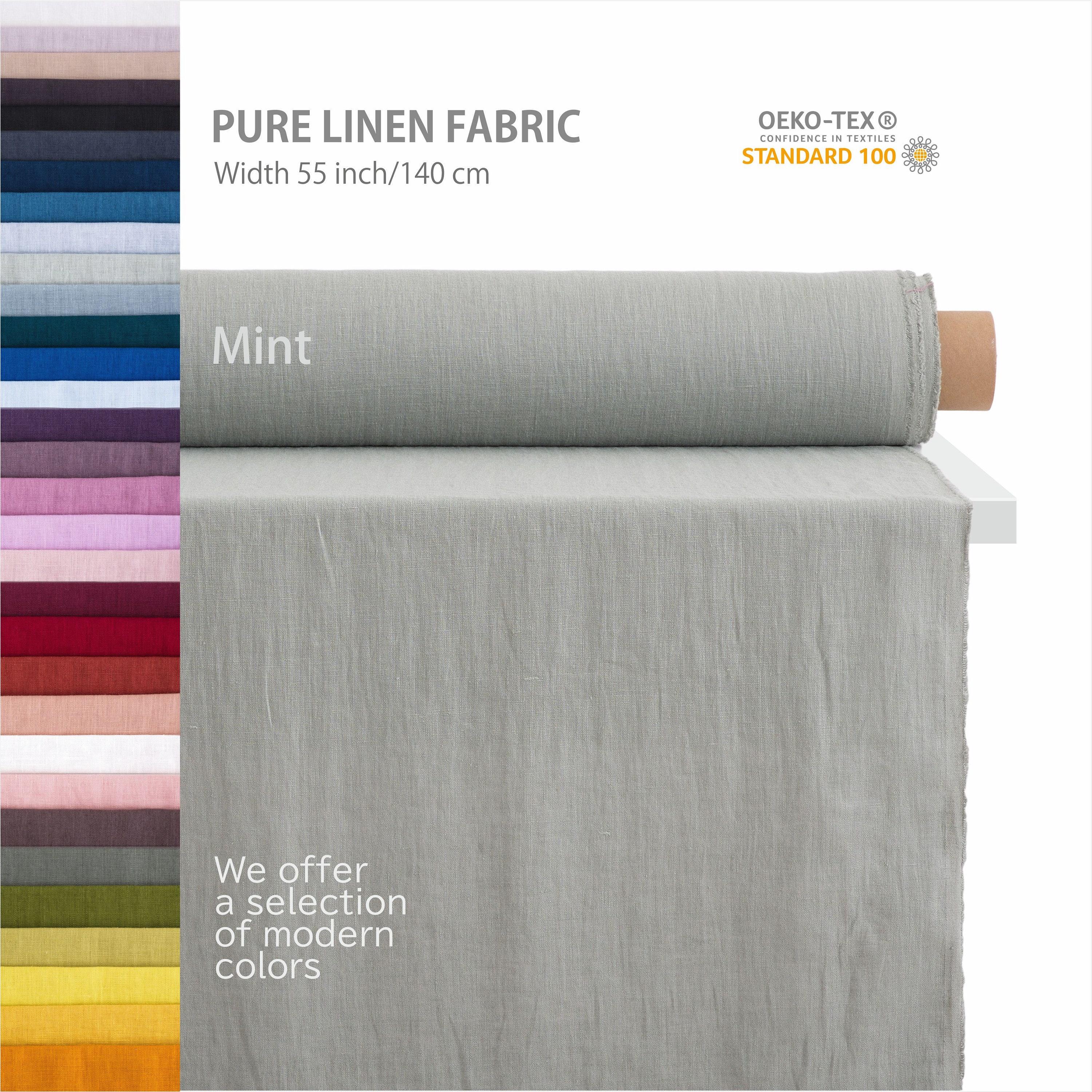 Premium European Linen, OEKO-TEX Pure Linen Fabric, Best Flax Linen ...