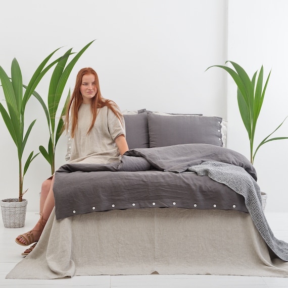 Buy Linen Duvet Cover Bed Linen Cover With Buttons Custom Color