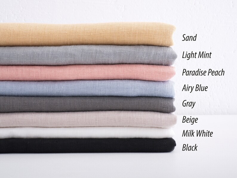 LINEN FABRIC SAMPLES Light Weight Linen 85 G/m2 Fabric Etsy