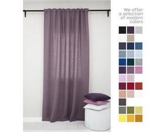 Linen curtain panel, Window valances, Linen semi sheer curtains, cafe linen drapery for kitchen, privacy tier valances bookshelf