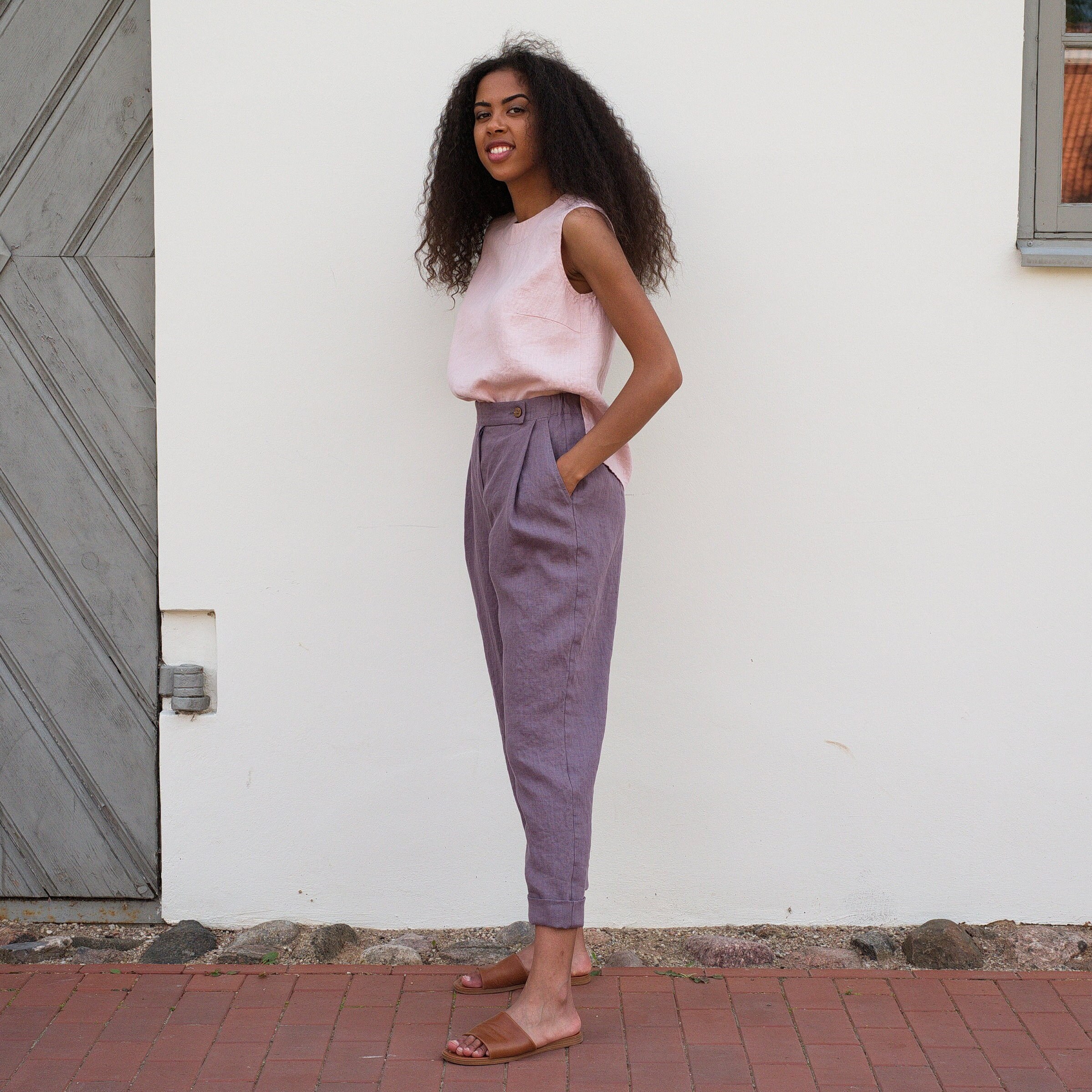 linen trousers women