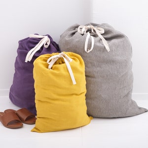 Linen Bag, Reusable Linen Bag, Zero Waste Linen Bag,  Storage Linen Bag, Linen Laundry  Bag