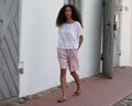 Linen Shorts, Linen Summer Shorts, Wide Linen Shorts with Pleats product logo