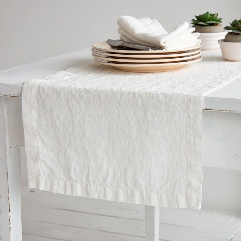 Linen Table Runner Custom Color Linen Table Runner Handmade Etsy