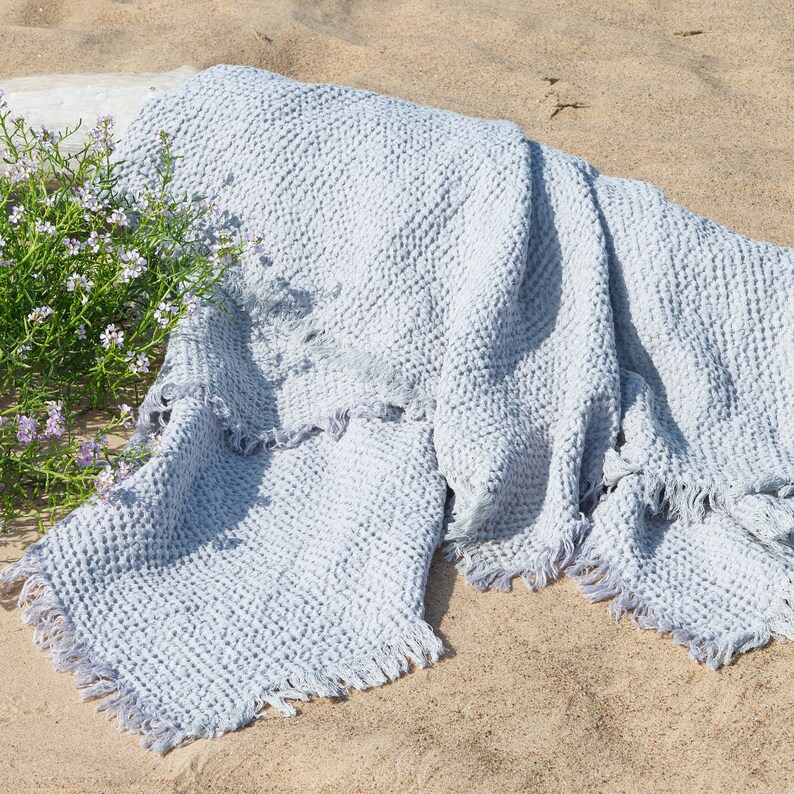 Linen Throw Linen Bed Cover Soft Linen Throw Linen Blanket Waffle Linen Throw Linen Throw Blanket