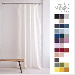 Light filtering linen curtains, long and wide window drapes, farmhouse curtains for kitchen semi sheer drapes