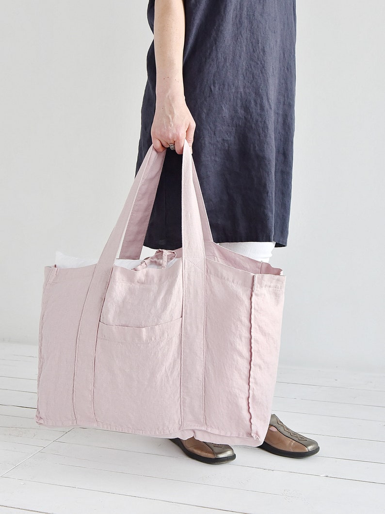 Linen Tote Bag Tote Bag Linen Bag Linen Shopping Bag Linen Etsy UK