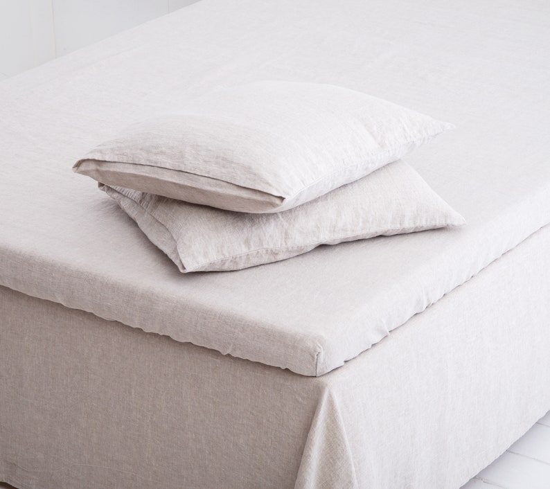 Linen Sheet Set, Fitted Sheet, Flat Sheet, 2 Pillowcases, Linen Sheet Set of 4 pieces, Linen Bedding, Bedroom Linen image 3