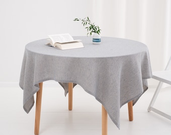 Square Linen Tablecloth | European Linen | Custom Sizes & Colors | Rustic Decor | Dining Table Cover | OEKO-TEX | Handmade | Stylish Design