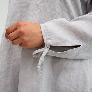 Linen Top, Linen Shirt Women. Oversized Linen Tunic Top. image 4