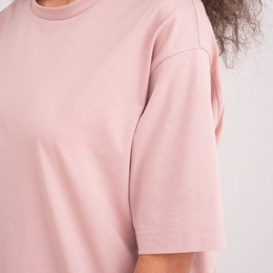 Women Dress, T-Shirt Dress, Organic Cotton Dress Dusty Pink