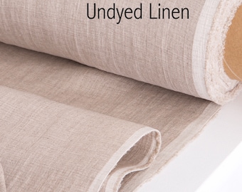 Lino ligero 130g/m2, Tejido de lino natural, Tejido de lino por metro, Tejido de lino, Lino lavado a piedra, Tejido de lino suave