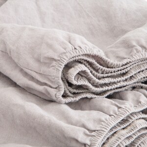 Linen Sheet Set, Fitted Sheet, Flat Sheet, 2 Pillowcases, Linen Sheet Set of 4 pieces, Linen Bedding, Bedroom Linen image 7