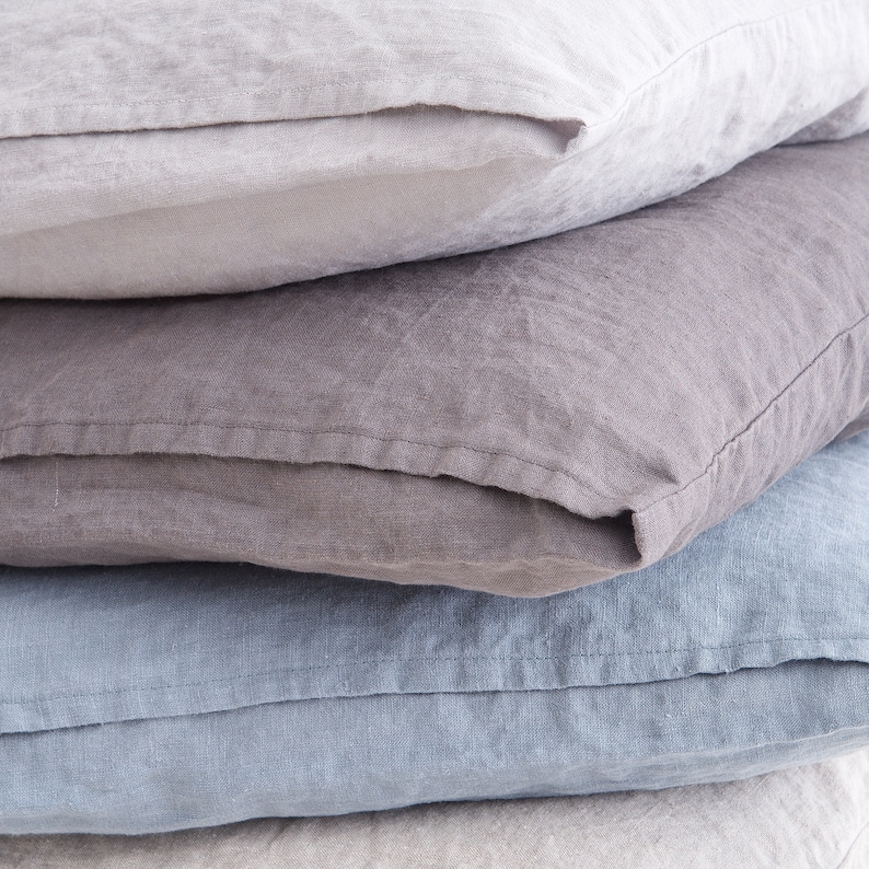 Linen Pillow Cover, Linen Pillowcase, Linen Cushion Cover, Linen Throw Pillow, Soft Linen Bed Pillow zdjęcie 8