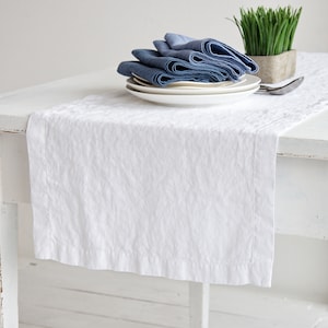 Linen Table Runner, Natural Linen Table Runner,  Linen Table Decor