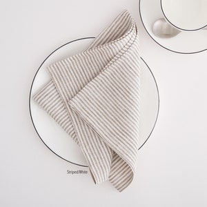 Linen napkins. Washed linen napkins. Soft linen napkins for your kitchen and table linens. Undyed / White