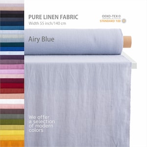 Pure linen fabric by the yard, Best flax textiles, Premium European quality for sale, Natural 32 colors, Linen fabric store