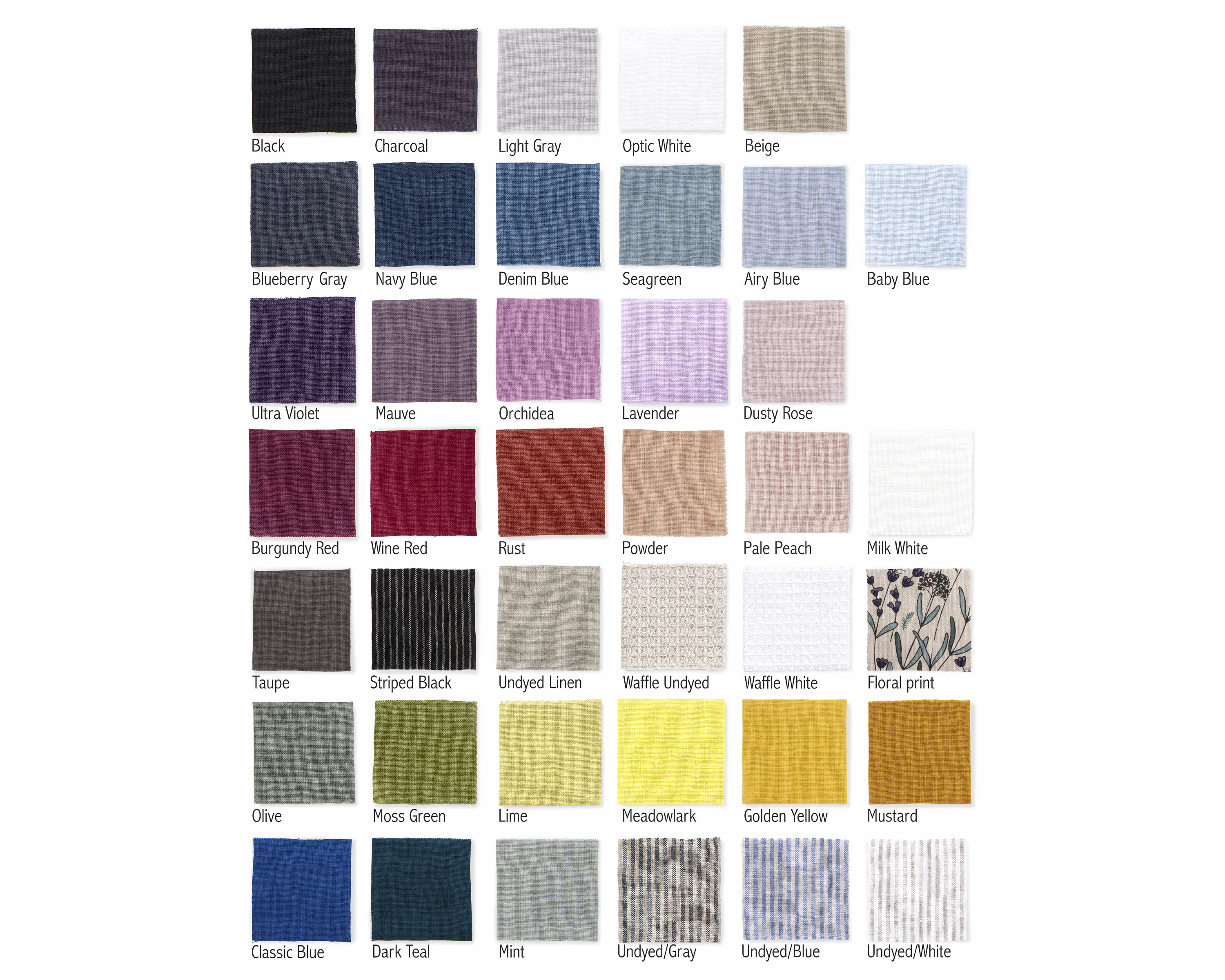 Linen Fabric Samples