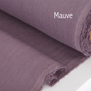 Light Weight Linen 130g/m2 , Natural Linen Fabric, Linen Fabric by meter, Linen Fabric, Stone Washed Linen, Mauve Linen Fabric, Soft Linen