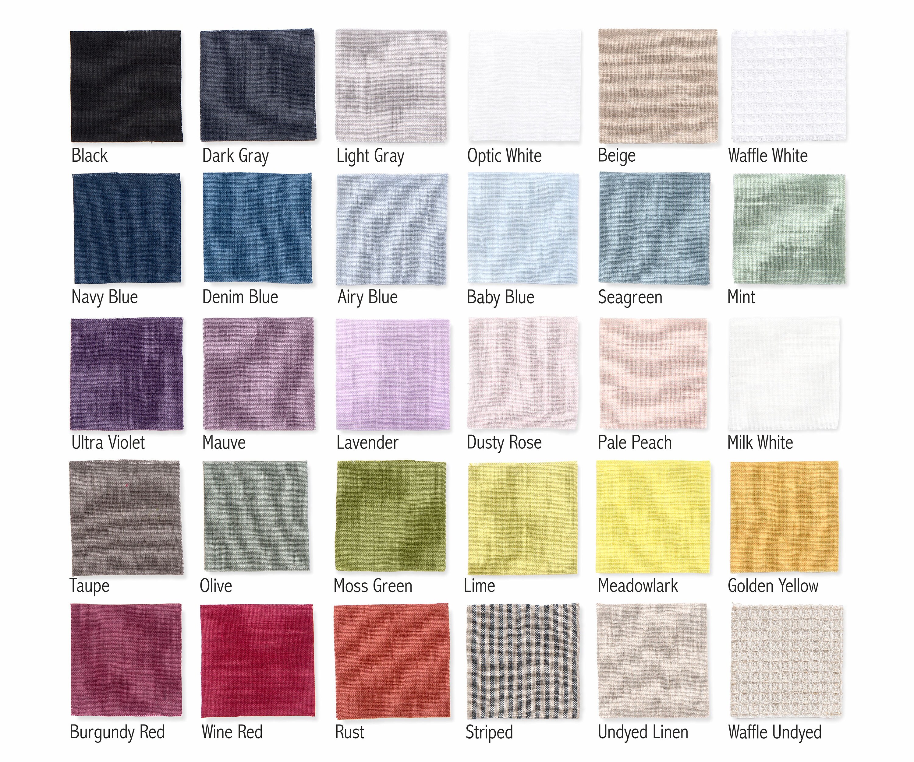 LINEN FABRIC SAMPLES Fabric Swatches of Pure Softened Linen Etsy