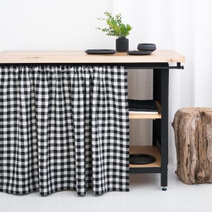 Natural Linen Curtain, Kitchen Cupboard, Bathroom Shelf, Custom Size, OEKO-TEX, Stonewashed Linen, Eco-Friendly Decor image 9