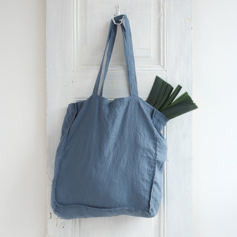 Linen Tote Bag Tote Bag Linen Shopping Bag Linen Shoulder | Etsy