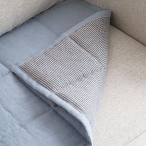 Reversible Linen Sofa Pad Topper, Quilted Couch Slipcover for Pets, Sectional Friendly Seat Cover, Washable Sofa Mat 50XCP