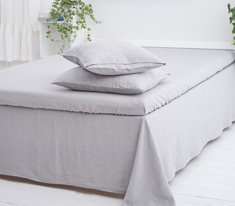 Linen Sheet Set, Fitted Sheet, Flat Sheet, 2 Pillowcases, Linen Sheet Set of 4 pieces, Linen Bedding, Bedroom Linen image 1