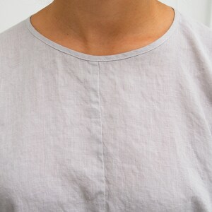 Linen Top, Linen Shirt Women. Oversized Linen Tunic Top. image 5