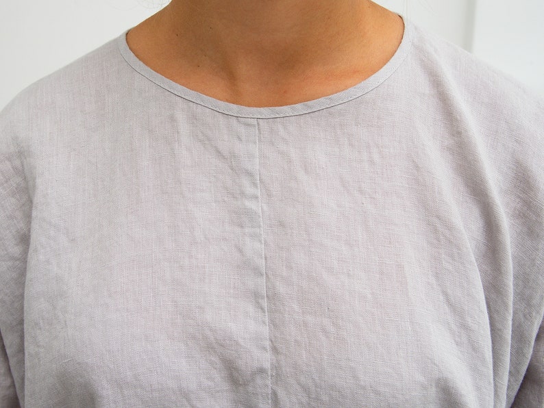 Linen Top, Linen Shirt Women. Oversized Linen Tunic Top. image 5
