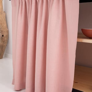 Natural Linen Curtain, Kitchen Cupboard, Bathroom Shelf, Custom Size, OEKO-TEX, Stonewashed Linen, Eco-Friendly Decor image 16