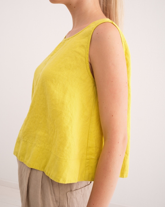 Canottiera Donna Senza Maniche Scollo Rotondo In Viscosa E Elastan, Basic Estiva Morbida, Racerback, Taglio Ampio