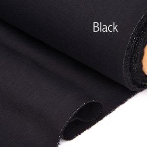 Light Weight Linen 130g/m2 , Black Linen Fabric, Linen Fabric by meter, Linen Fabric, Stone Washed Linen, Soft Linen Fabric