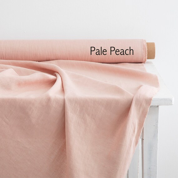 Linen Fabric by the Yard or Meter. Pale Peach Linen Fabric for Sewing  Clothes,curtains, Table Linen. Natural,soft,home Textiles Fabric. 