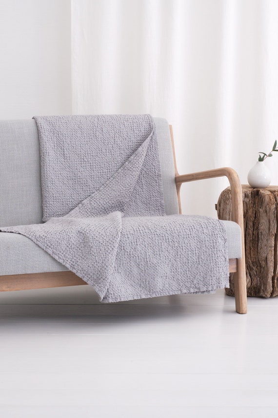 Große Sofaüberwurf, Couch Beschützer, gewaschener Leinen Sofa Überzug, große Bettdecken und Überwürfe, Hundesofa Überwurf