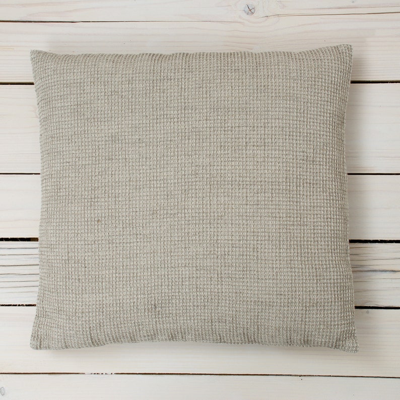 Linen Decorative Pillows Linen Cushion Covers with Buttons Etsy