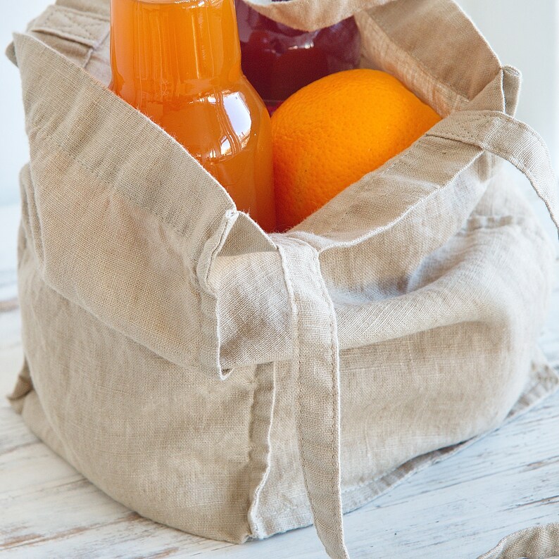 Linen Tote Bag Tote Bag Linen Shopping Bag Linen Shoulder Etsy