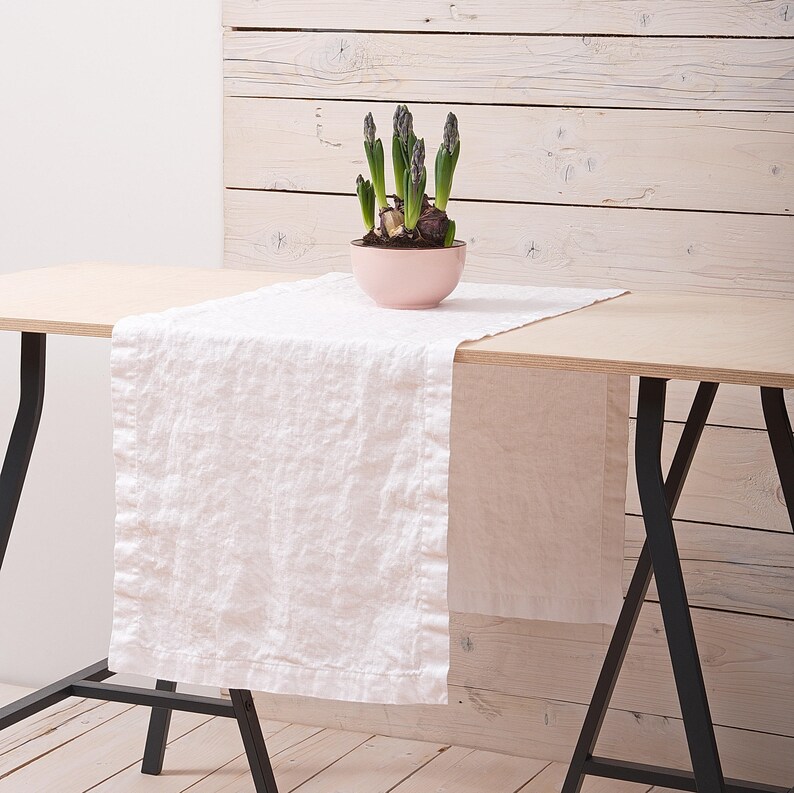 Linen Table Runner Custom Color Linen Table Runner Handmade Etsy