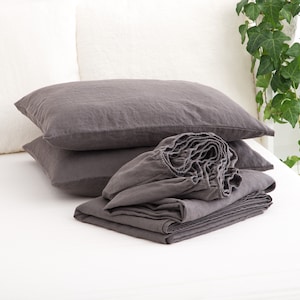 Sheet Set, Linen Sheet Set, Fitted Sheet, Flat Sheet, 2 Pillowcases, Linen Sheet Set of 4 pieces, Linen Bedding, Bedroom Linen