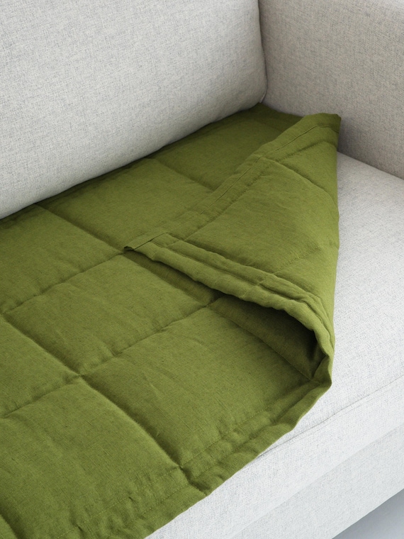 Quilted Sofa Seat Protector, Linen Couch Slipcover for Pets, Minimal Style Sofa Topper, Reversible Sectional Mat 50XCP