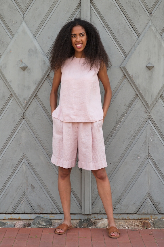 Top en lin Top en lin pour femme Debardeur en lin Top en lin sans manches Etsy Canada