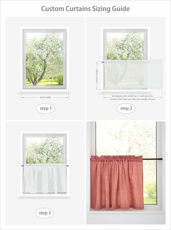 UPOPO Pink Linen Textured Tier Curtains – 16 Inch Long, 2 Panels, Rod Pocket, Over Sink Kitchen/Bathroom Privacy Half Window Curtains - View #7