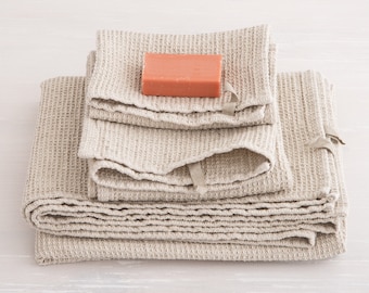 Linen Waffle Towel, Waffle Linen Hand Towels, Linen Kitchen Towels